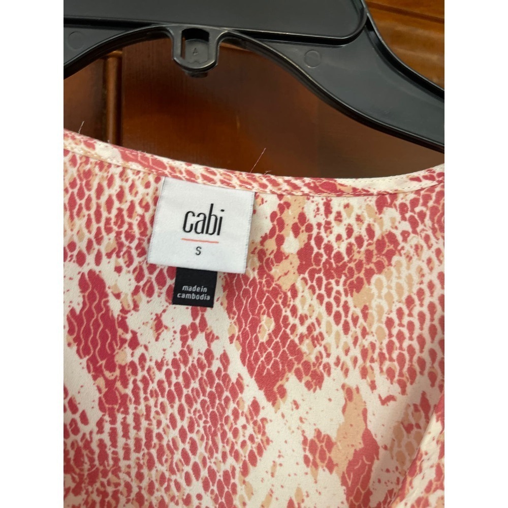 Cabi Snakeskin Pattern Blouse Small - image 2